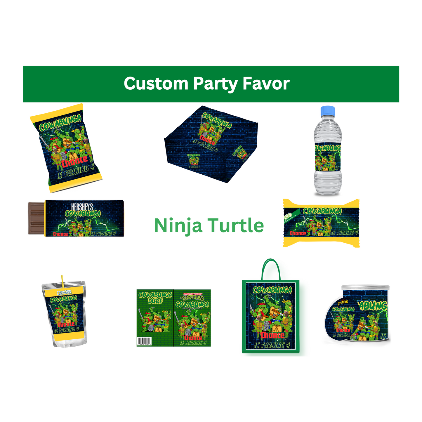 Ninja Turtle Party Favor Template